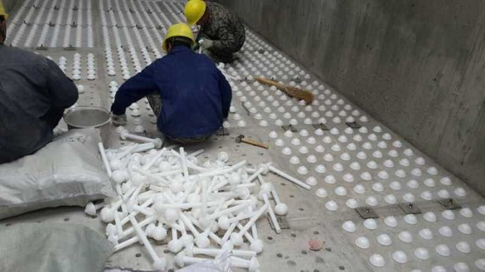 大慶市自來水公司濾帽施工現(xiàn)場(chǎng)